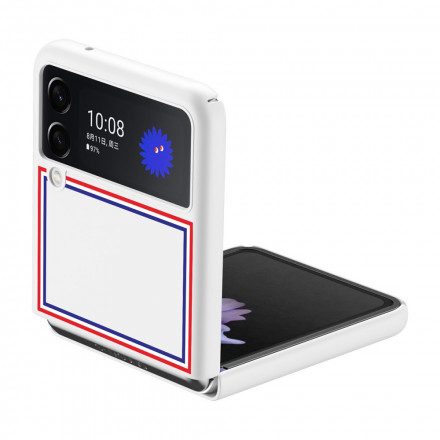Folio-fodral Skal För Samsung Galaxy Z Flip 3 5G Läderfodral Trefärgad