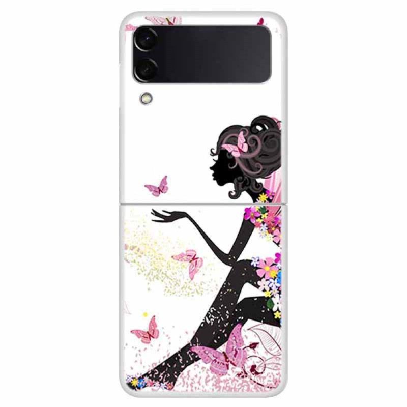 Folio-fodral Skal För Samsung Galaxy Z Flip 4 Läderfodral Blomsterfe