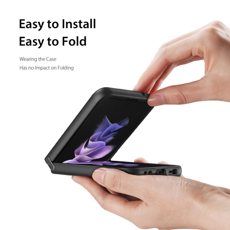 Folio-fodral Skal För Samsung Galaxy Z Flip 4 Läderfodral Dux Ducis Fino-serien
