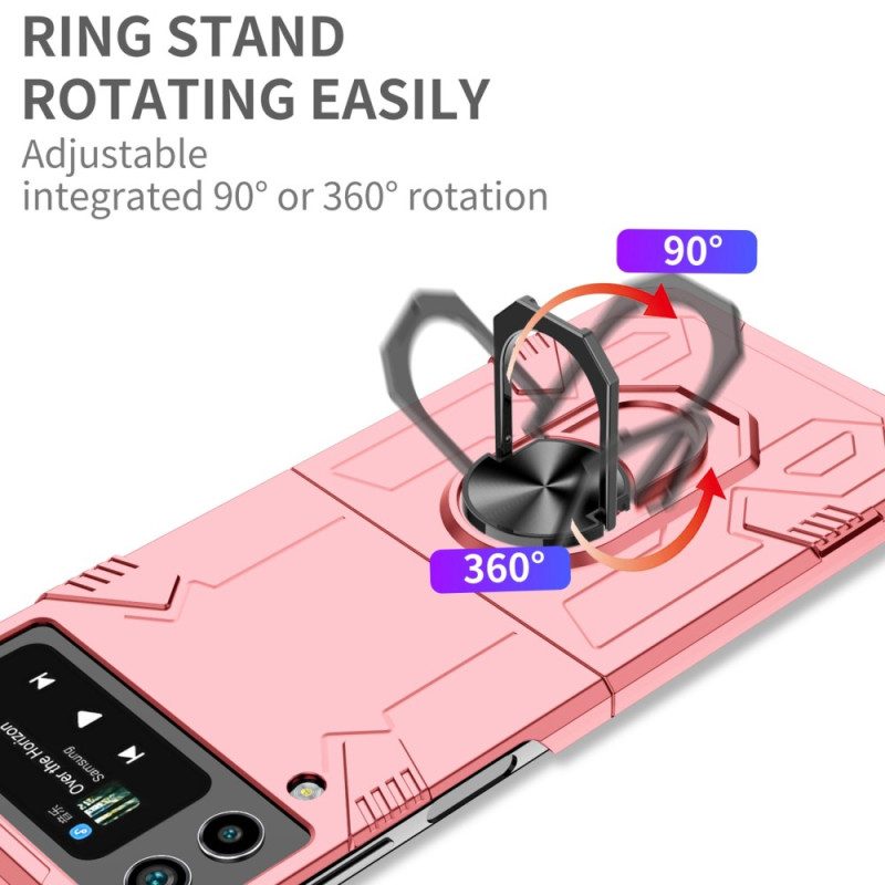 Folio-fodral Skal För Samsung Galaxy Z Flip 4 Läderfodral Futuristresistent