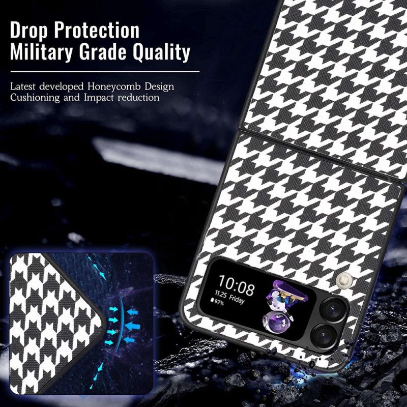 Folio-fodral Skal För Samsung Galaxy Z Flip 4 Läderfodral Hundtand