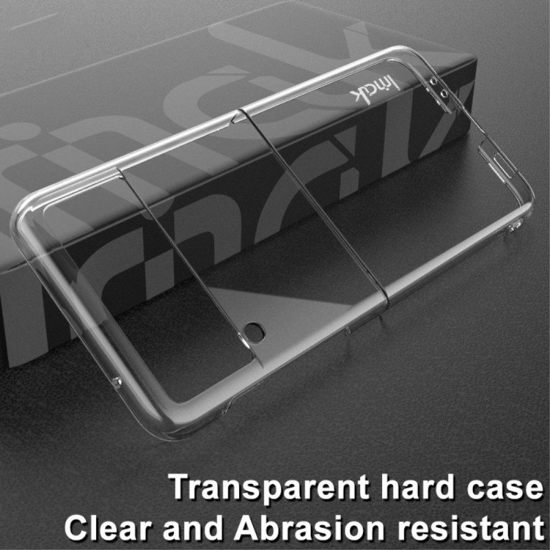 Folio-fodral Skal För Samsung Galaxy Z Flip 4 Läderfodral Imak Transparent