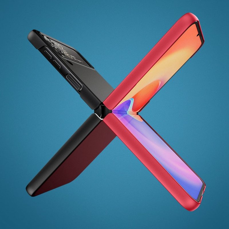 Folio-fodral Skal För Samsung Galaxy Z Flip 4 Läderfodral Klassisk Tunn Silikon