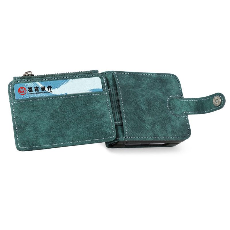 Folio-fodral Skal För Samsung Galaxy Z Flip 4 Läderfodral Korthållare / Handväska