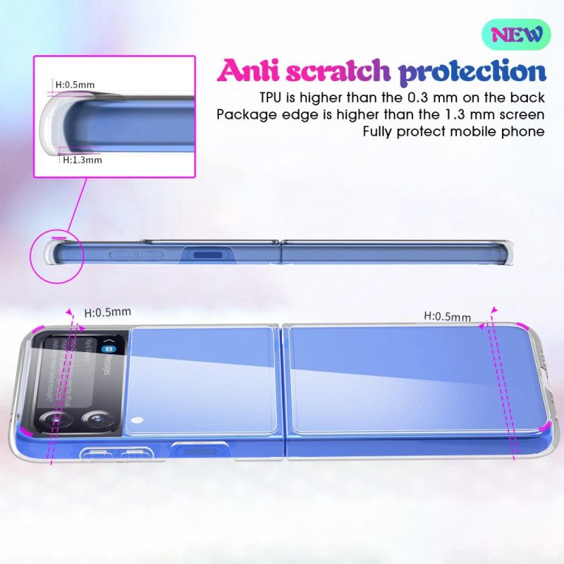 Folio-fodral Skal För Samsung Galaxy Z Flip 4 Läderfodral Kristall