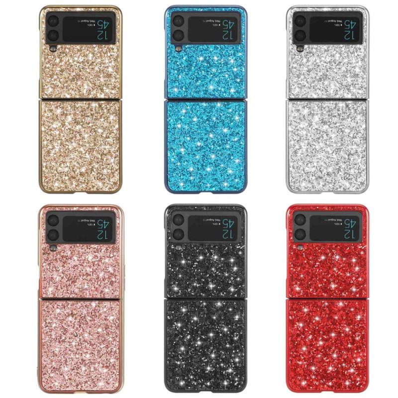 Folio-fodral Skal För Samsung Galaxy Z Flip 4 Läderfodral Premium Glitter