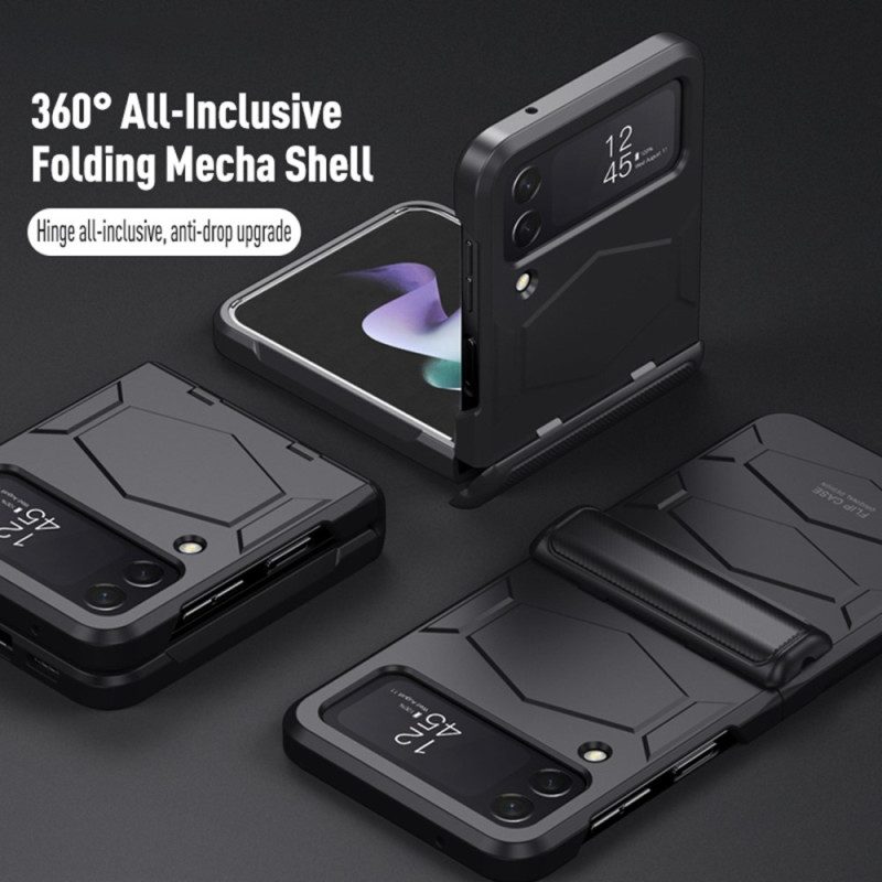 Folio-fodral Skal För Samsung Galaxy Z Flip 4 Läderfodral Styv Bikakedesign