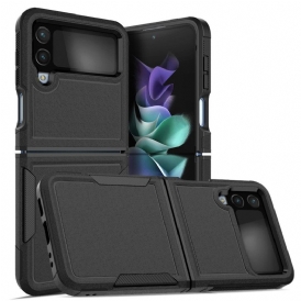 Folio-fodral Skal För Samsung Galaxy Z Flip 4 Läderfodral Styv Matt Stil