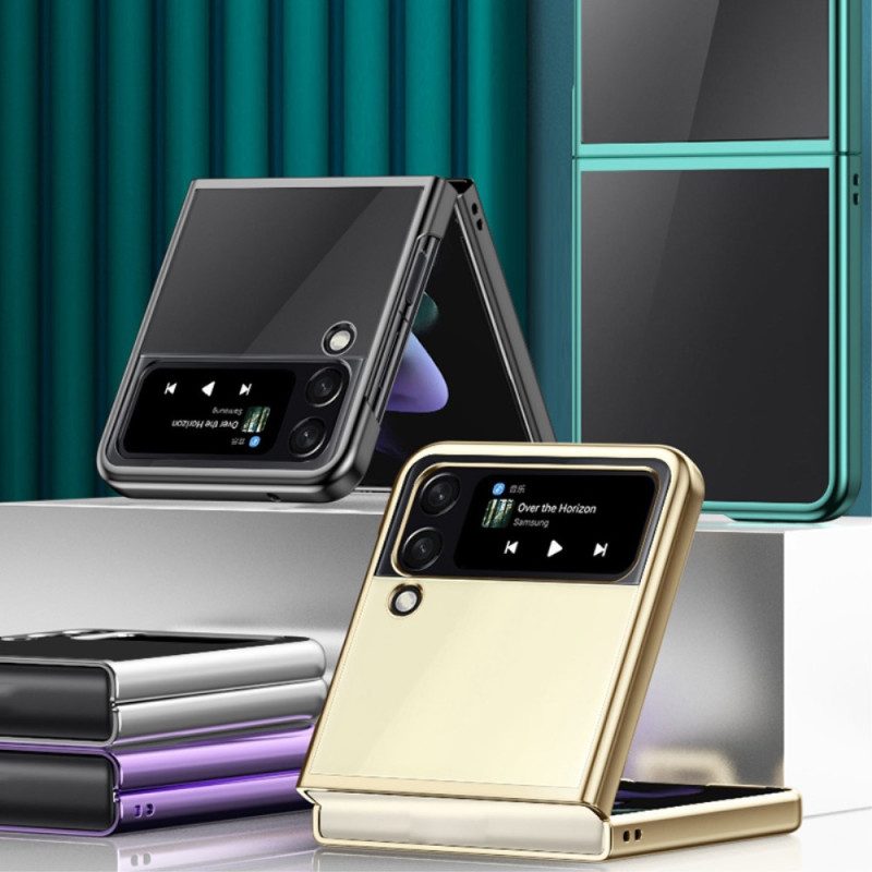 Folio-fodral Skal För Samsung Galaxy Z Flip 4 Läderfodral Transparenta Färgade Konturer