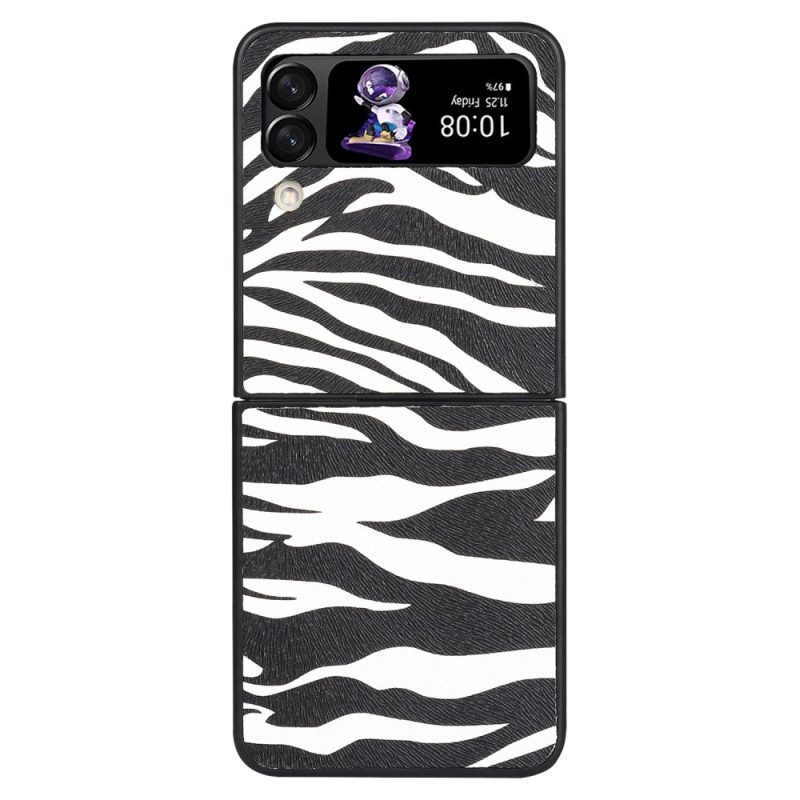 Folio-fodral Skal För Samsung Galaxy Z Flip 4 Läderfodral Zebra