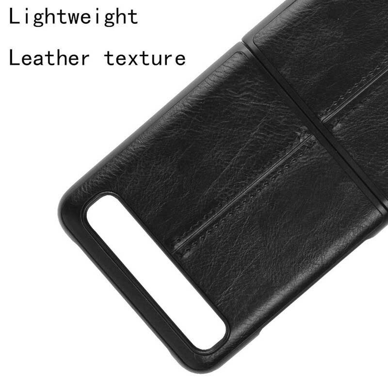 Folio-fodral Skal För Samsung Galaxy Z Flip Läderfodral Sömlädereffekt