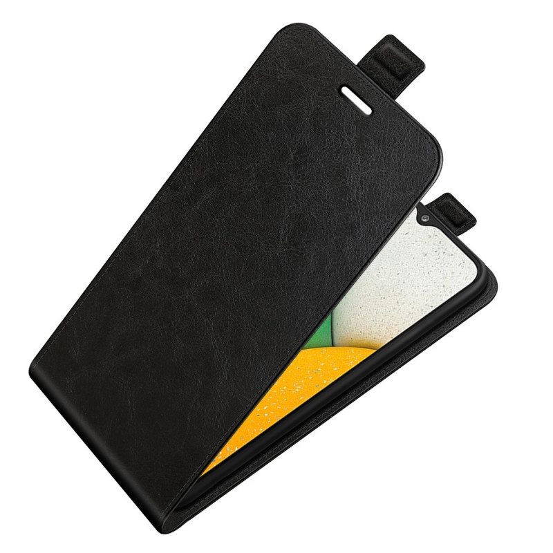 Läderfodral För Samsung Galaxy A03 Core Folio-fodral Lädereffekt Vertikal Klaff