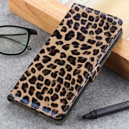 Läderfodral För Samsung Galaxy A32 4G Enkel Leopard