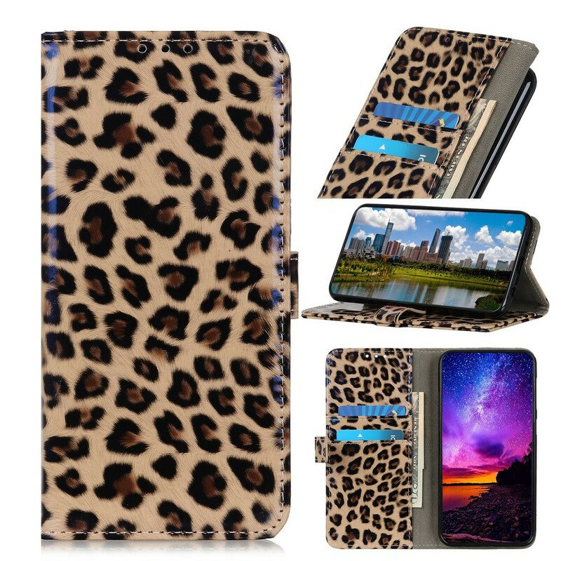 Läderfodral För Samsung Galaxy A41 Leopard