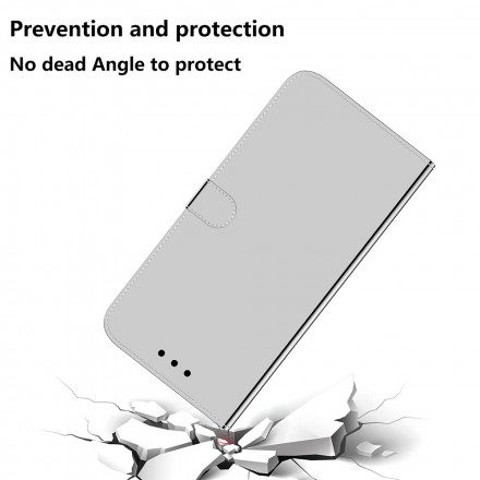 Läderfodral För Samsung Galaxy A52 4G / A52 5G / A52s 5G Konstläderspegel