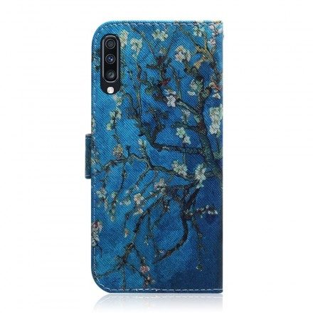 Läderfodral För Samsung Galaxy A70 Blommande Trädgren