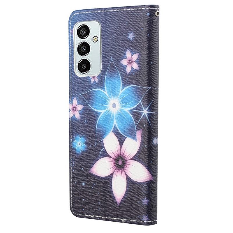 Läderfodral För Samsung Galaxy M23 5G Månblommor