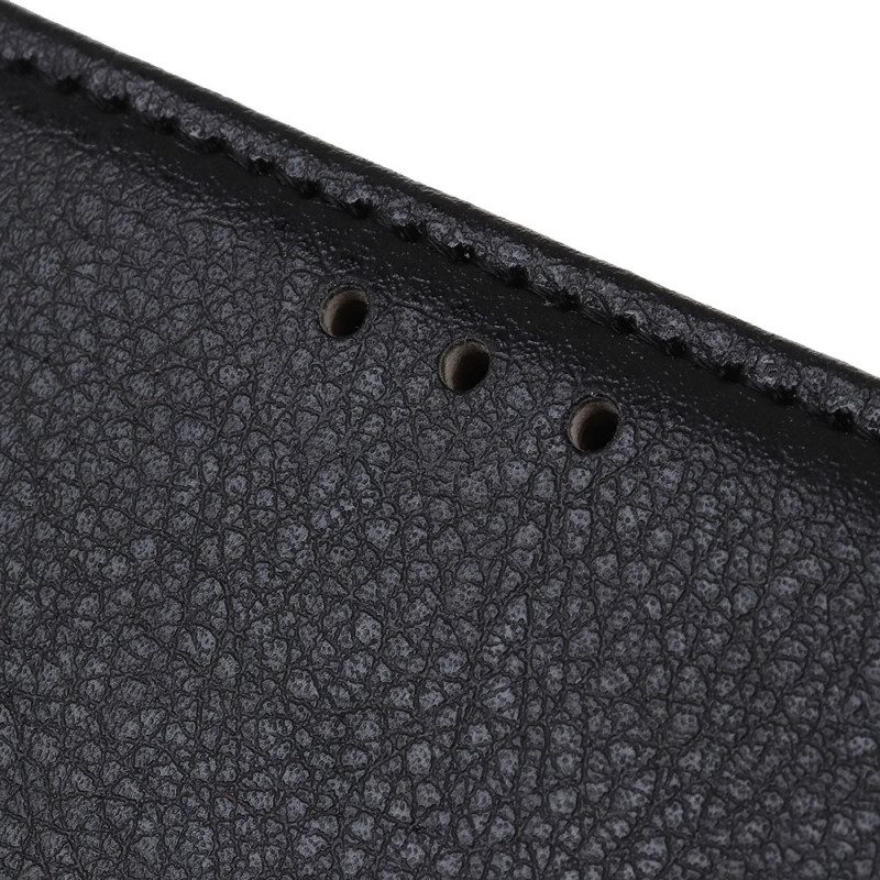 Läderfodral För Samsung Galaxy M32 Lychee Textur