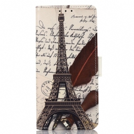 Läderfodral För Samsung Galaxy M53 5G Poetiska Eiffeltornet