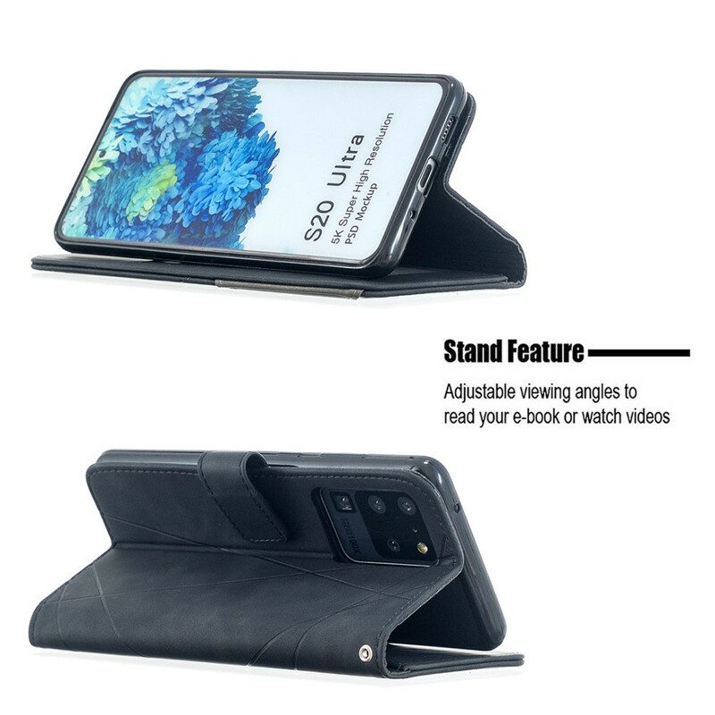 Läderfodral För Samsung Galaxy S20 Ultra Binfen Färgtrianglar