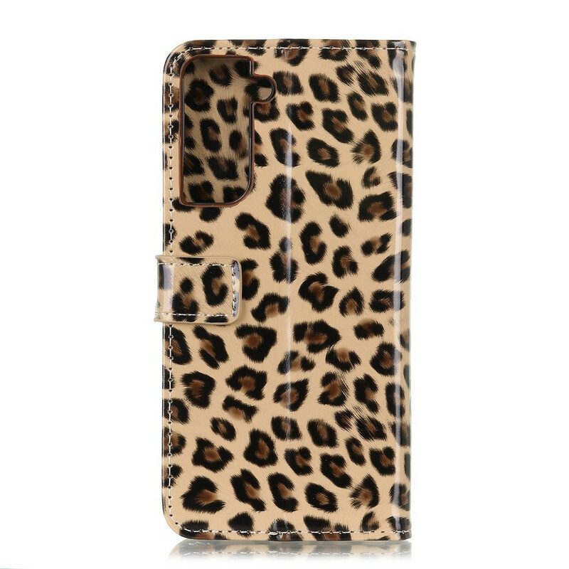 Läderfodral För Samsung Galaxy S21 5G Leopard