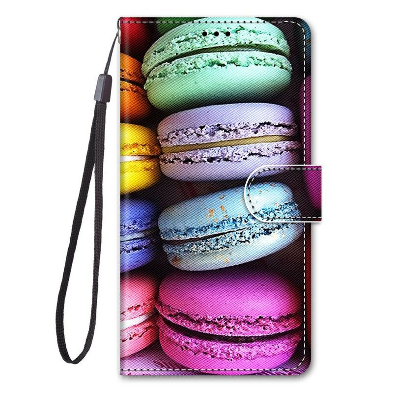 Läderfodral För Samsung Galaxy S21 5G Macaroons