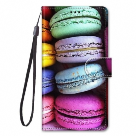 Läderfodral För Samsung Galaxy S21 5G Macaroons