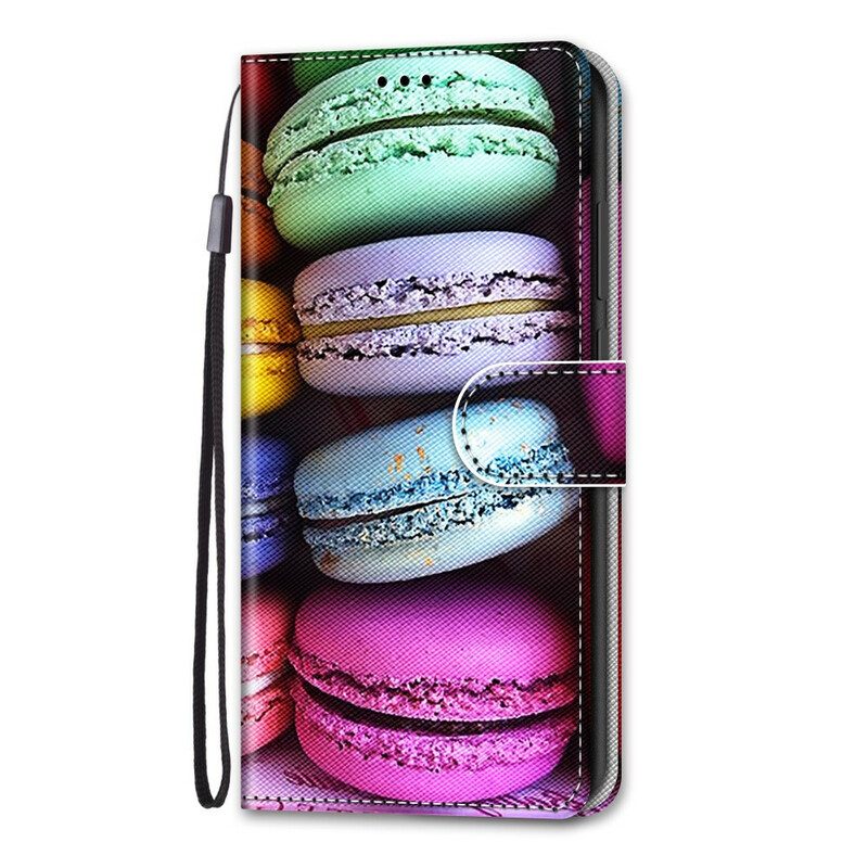 Läderfodral För Samsung Galaxy S21 5G Macaroons