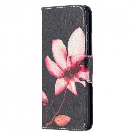 Läderfodral För Samsung Galaxy S21 Plus 5G Rosa Blomma