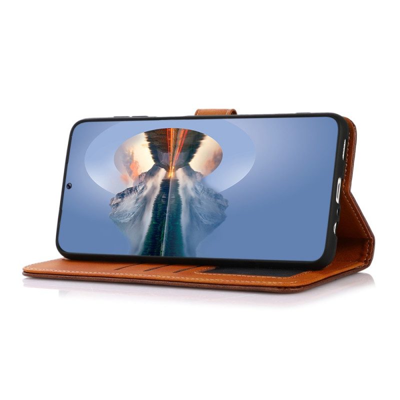 Läderfodral För Samsung Galaxy S22 5G Konfektläder Med Khazneh-rem