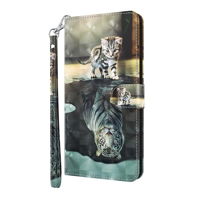 Läderfodral För Samsung Galaxy S22 Plus 5G Ernest The Tiger