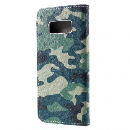 Läderfodral För Samsung Galaxy S8 Militärt Kamouflage
