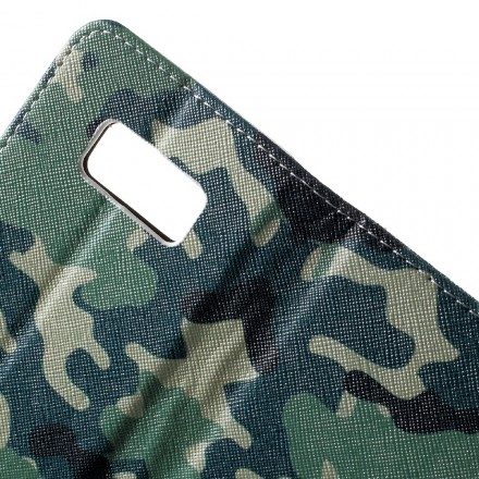 Läderfodral För Samsung Galaxy S8 Militärt Kamouflage