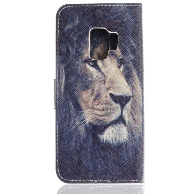 Läderfodral För Samsung Galaxy S9 Drömmande Lejon