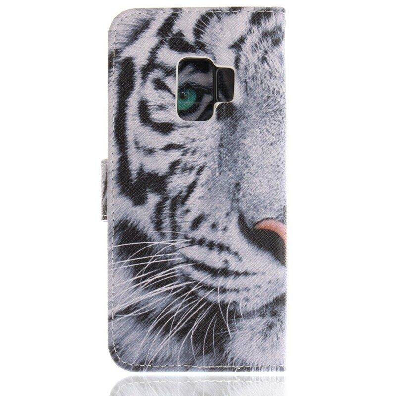 Läderfodral För Samsung Galaxy S9 Tigeransikte