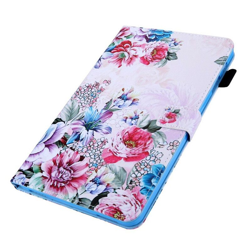 Läderfodral För Samsung Galaxy Tab A 10.1 (2019) Blomsterdesign