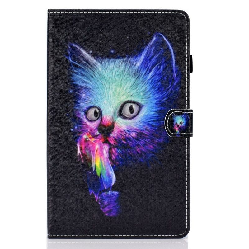 Läderfodral För Samsung Galaxy Tab A 10.1 (2019) Psycho Cat