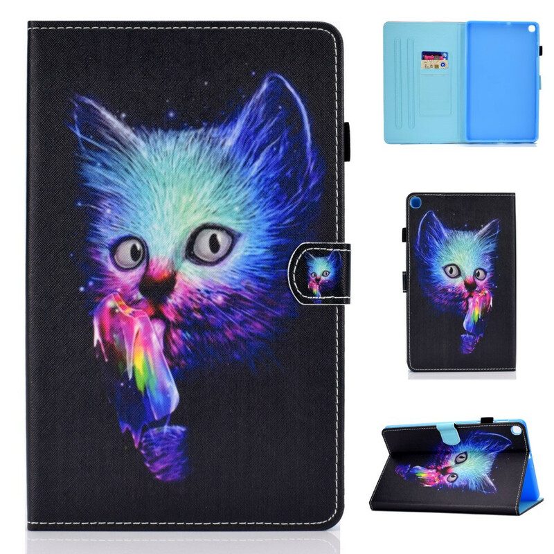 Läderfodral För Samsung Galaxy Tab A 10.1 (2019) Psycho Cat