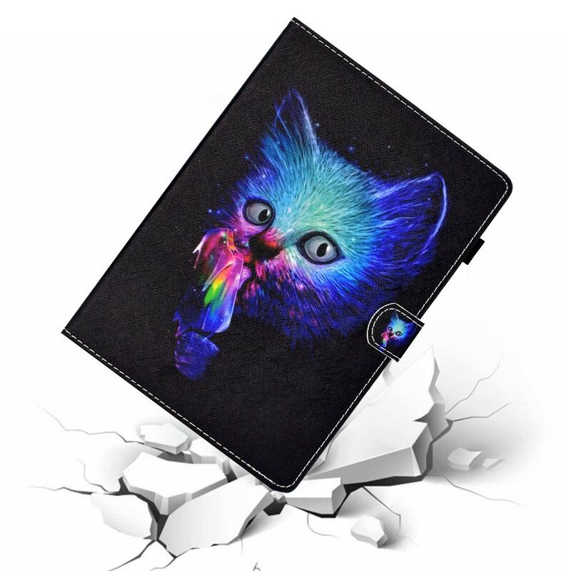 Läderfodral För Samsung Galaxy Tab A 10.1 (2019) Psycho Cat