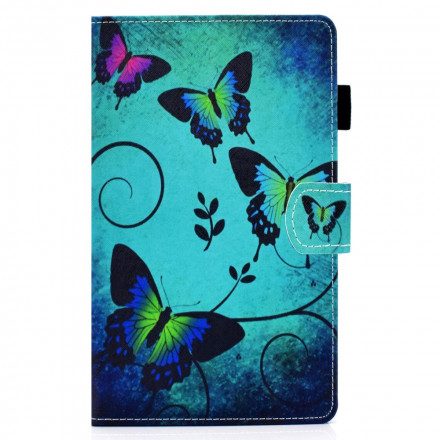Läderfodral För Samsung Galaxy Tab A7 Unika Fjärilar