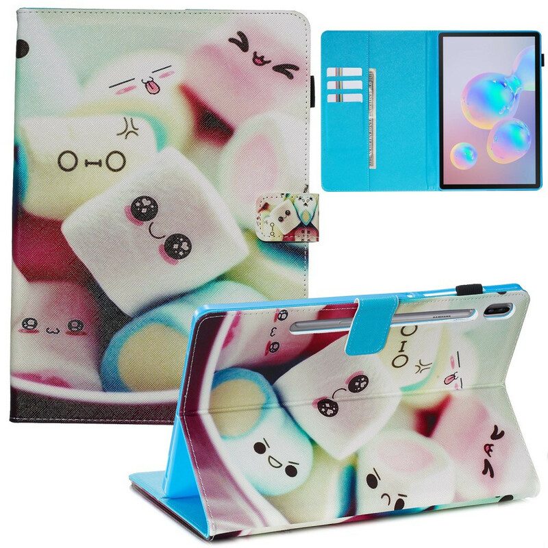 Läderfodral För Samsung Galaxy Tab S6 Roliga Marshmallows