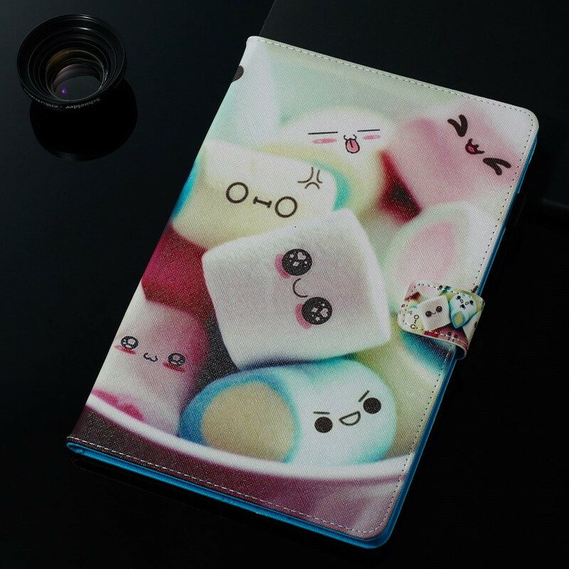 Läderfodral För Samsung Galaxy Tab S6 Roliga Marshmallows