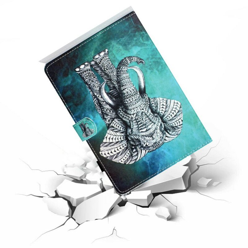 Läderfodral För Samsung Galaxy Tab S7 / Tab S8 Stamelefant