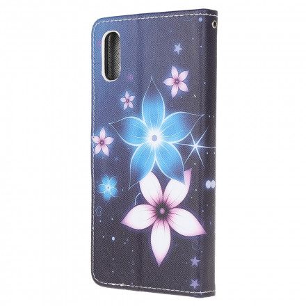 Läderfodral För Samsung Galaxy XCover 5 Med Kedjar Lunar Strap Flowers