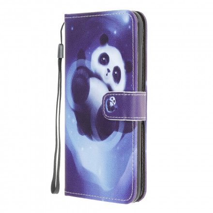 Läderfodral För Samsung Galaxy XCover 5 Med Kedjar Thong Space Panda