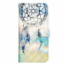 Läderfodral Samsung Galaxy A14 / A14 5G Med Kedjar Strap Dream Catcher