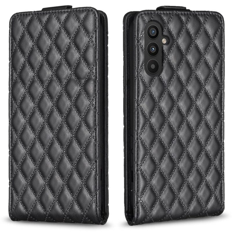 Läderfodral Samsung Galaxy A15 Telefonfodral Quiltad Vertikal Klaff