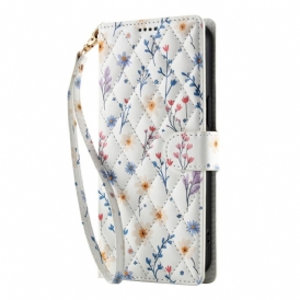 Läderfodral Samsung Galaxy A17 4g / 5g Telefonfodral Blommig Plånbok