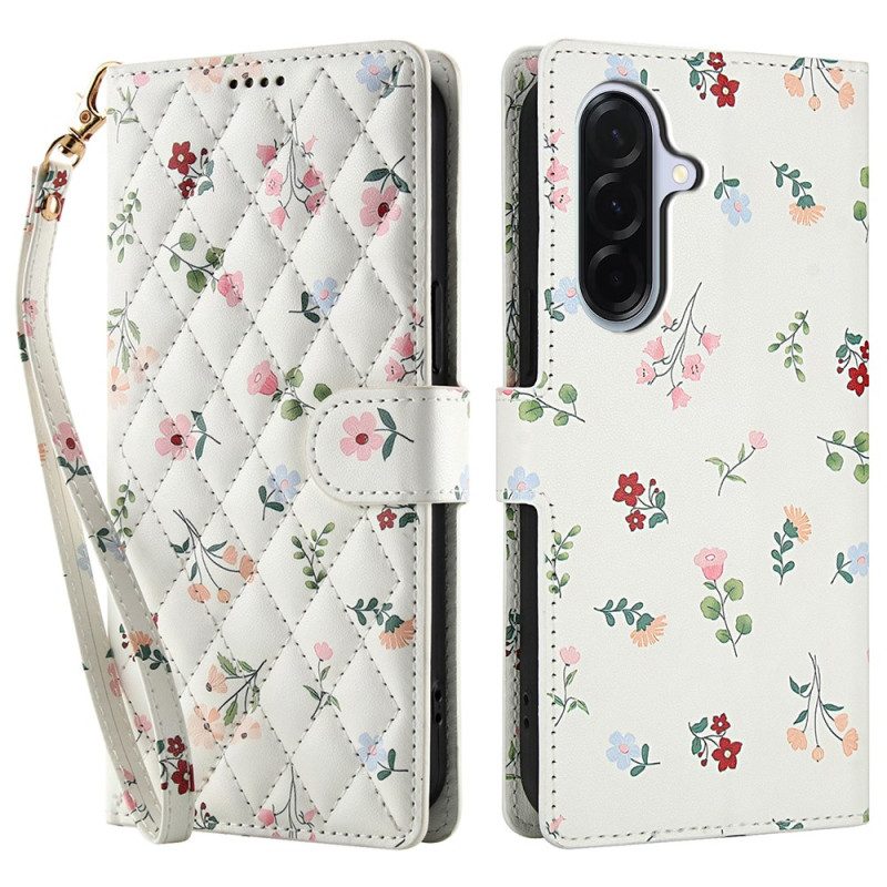 Läderfodral Samsung Galaxy A17 4g / 5g Telefonfodral Blommig Plånbok