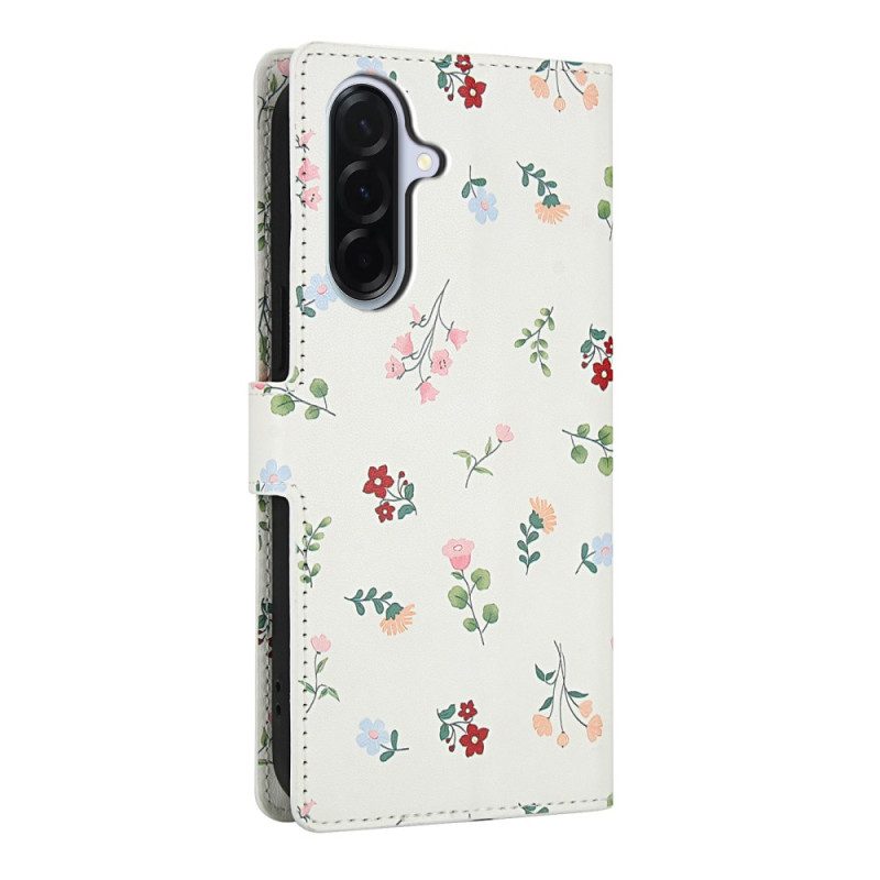Läderfodral Samsung Galaxy A17 4g / 5g Telefonfodral Blommig Plånbok
